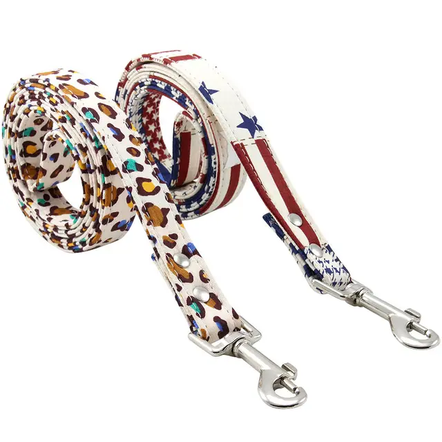 Pure cotton dog collar - Leopard Leash