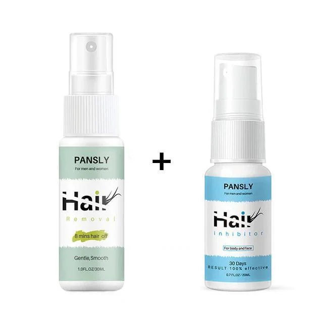 Permanent Hair Removal Inhibitor Spray Painless Beard Legs Armpit Smooth Repair - Blue+Green