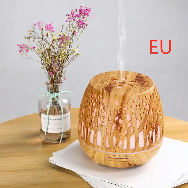 Room essential oil aroma diffuser hollow colorful ultrasonic humidifier Light Remote Control - Shop at LoveMi