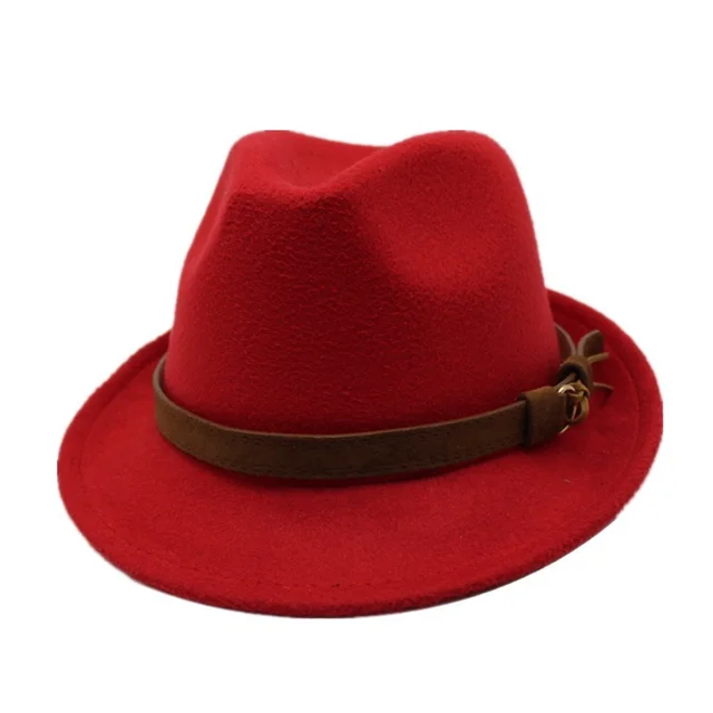 European and American fashion woolen hat - Red
