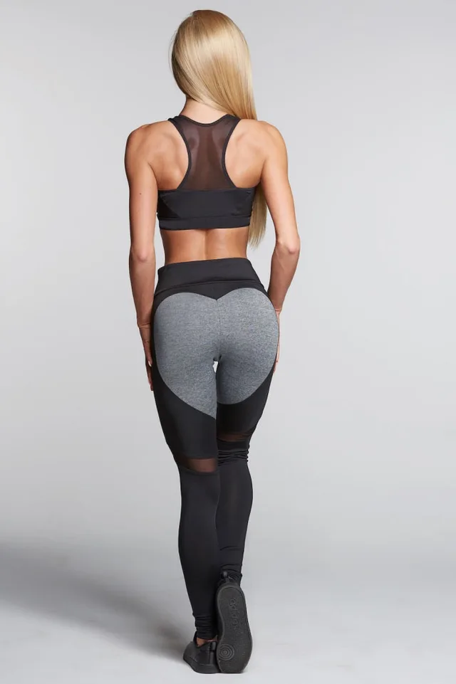Peach Heart Leggings Black - Shop at LoveMi