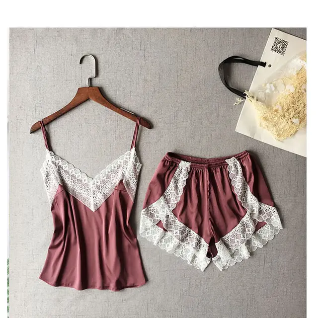 Two-piece sling pajamas - Bean Paste