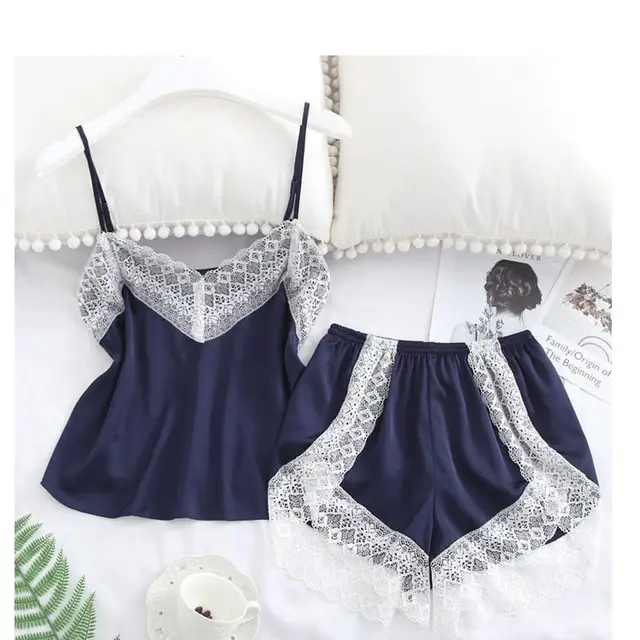 Two-piece sling pajamas - Navy