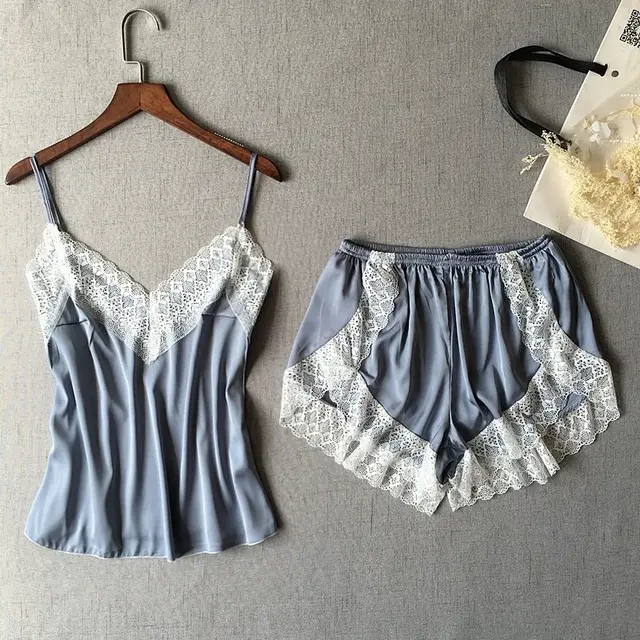 Two-piece sling pajamas - Sky Blue