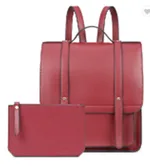 Soft leather solid color shoulder bag - Rose