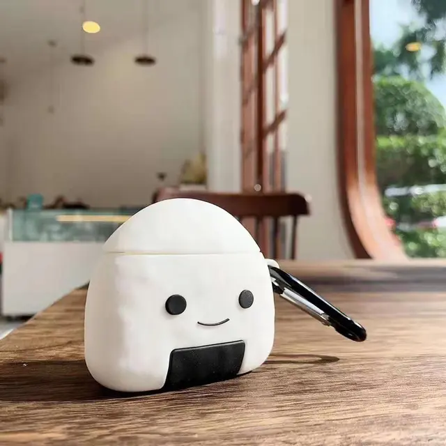 Compatible with Apple, Cartoon food headphone shell - Rice Ball