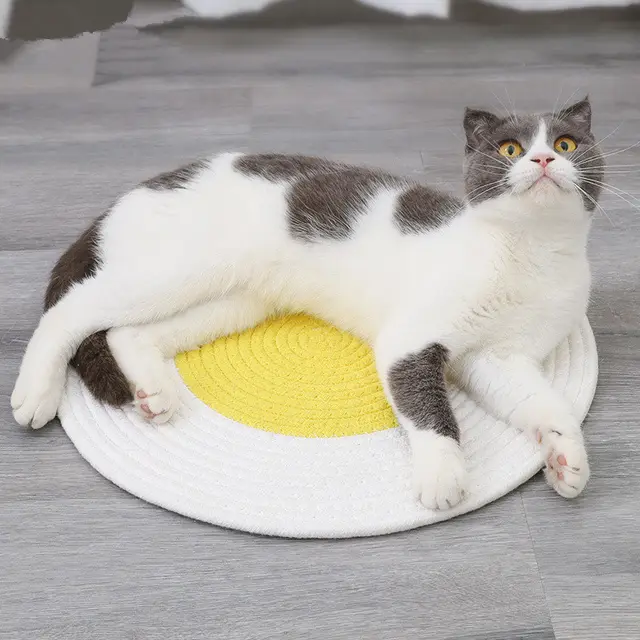 Japanese cat grinding claw mattress Yellow White - Shop at LoveMi