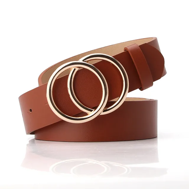 Double buckle belt - Brown