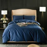 Naked sleeping hotel supplies four-piece bed - Blue