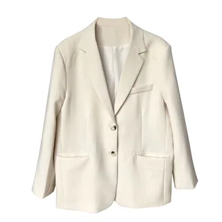 Loose casual suit jacket - White