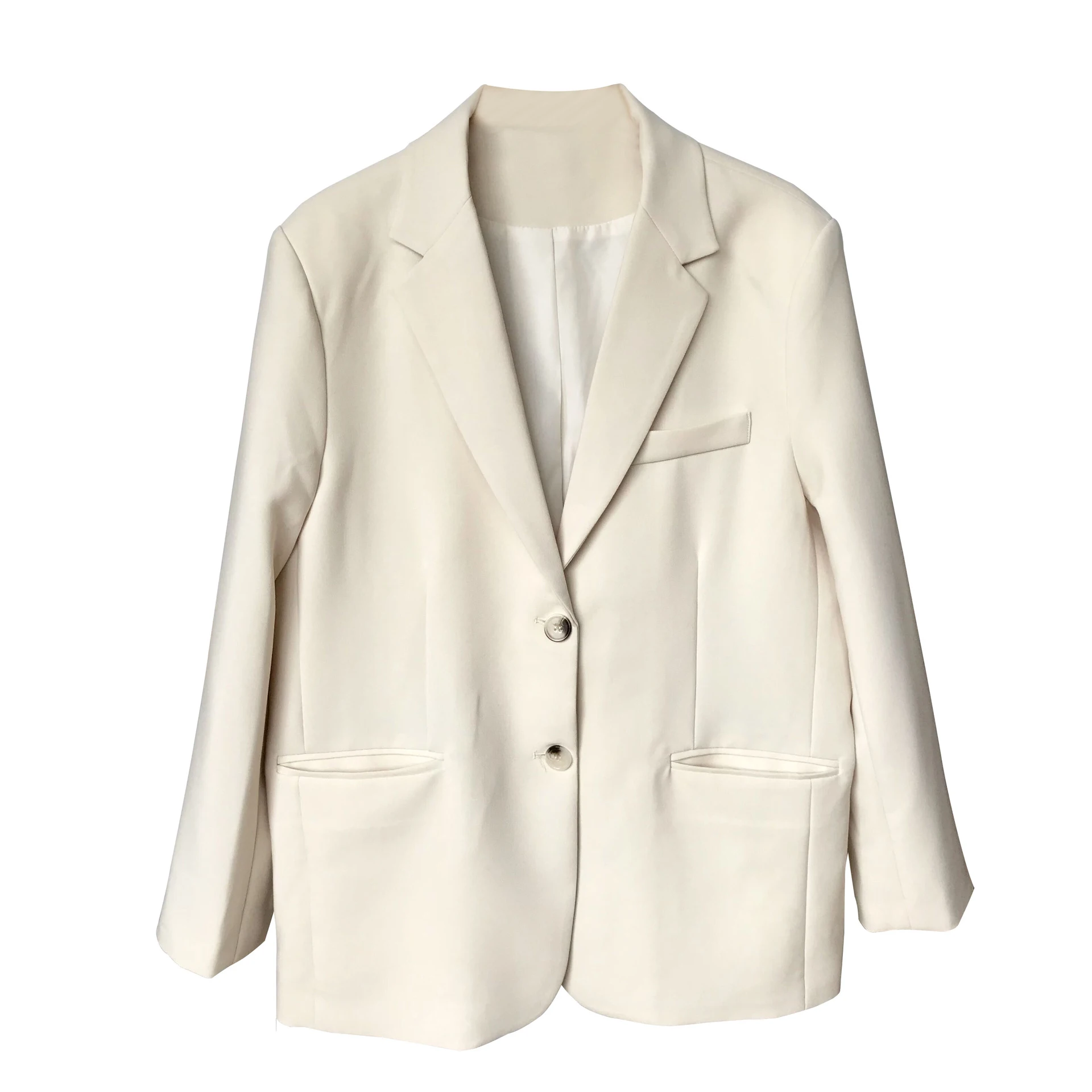 Loose casual suit jacket - White