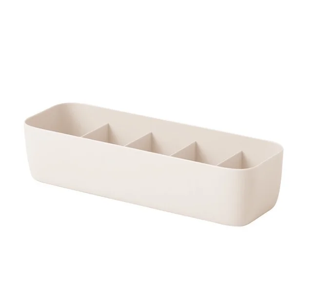 Socks Storage Box Bra Underwear Organizer Desktop Drawer Finishing Box Bathroom Plastic Storage Case Closet Organiser - 5 Apricot Colors