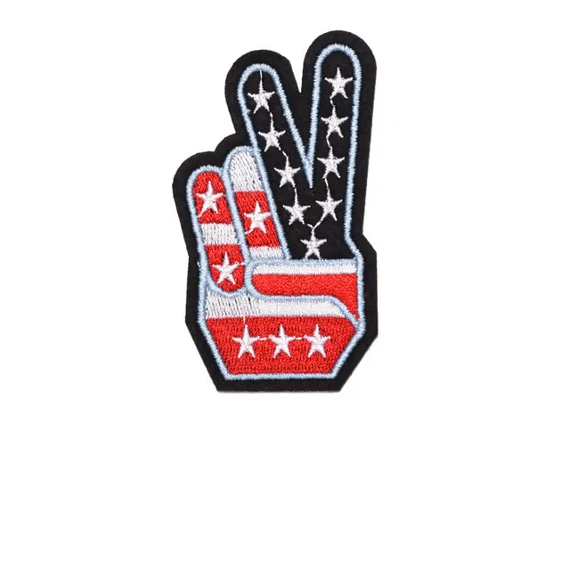 Embroidered clothing flag decoration patch Gesture - Shop at LoveMi