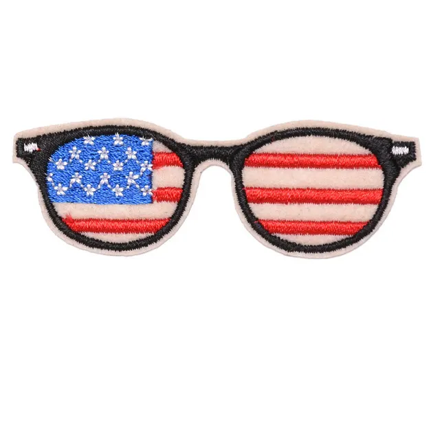 Embroidered clothing flag decoration patch Glasses - Shop at LoveMi