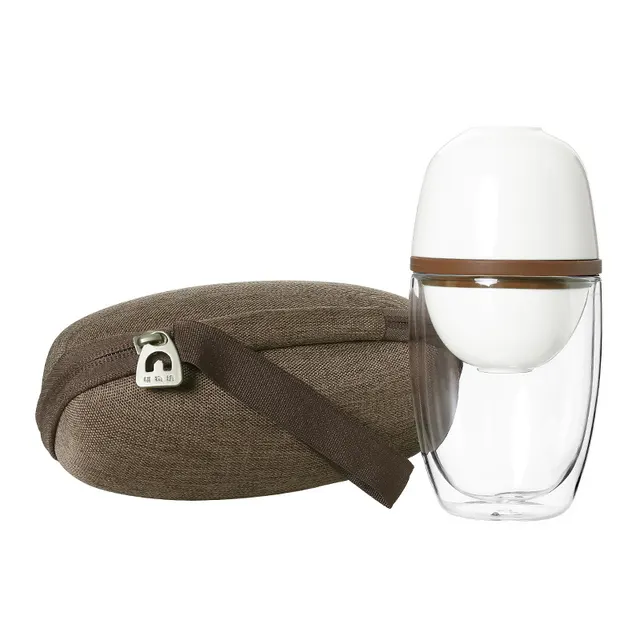 Portable teacup travel set - Wine Red