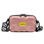 Small box bag with wide shoulder straps - Pink