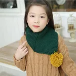 Winter wool knitting baby neck wrap - Green