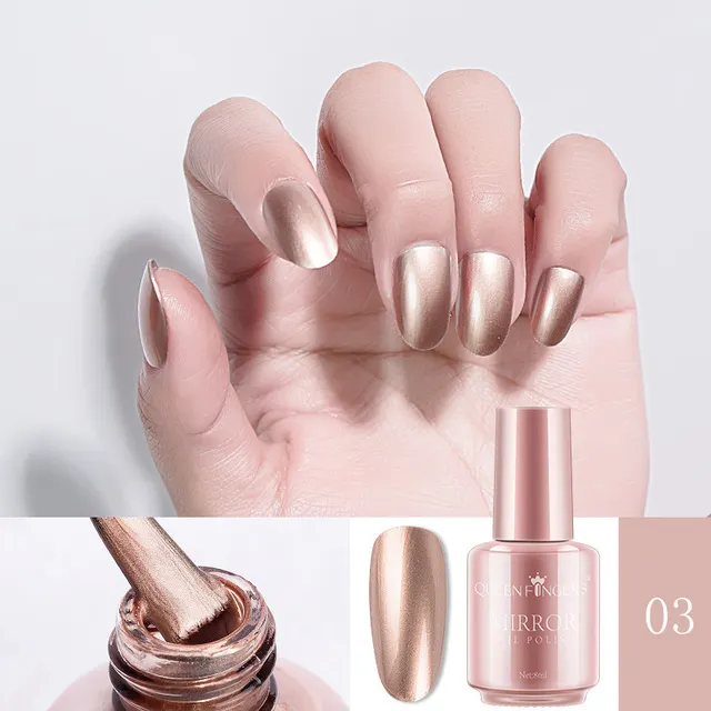Mirror Nail Polish - Champagne Pink2Pcs