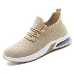 Mesh air cushion running shoes - Beige