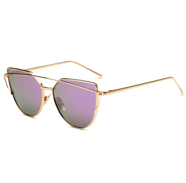 Female Vintage Gold Sunglasses - C18