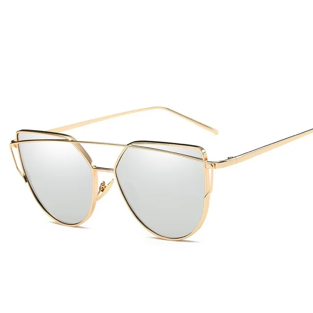 Female Vintage Gold Sunglasses - Silver1