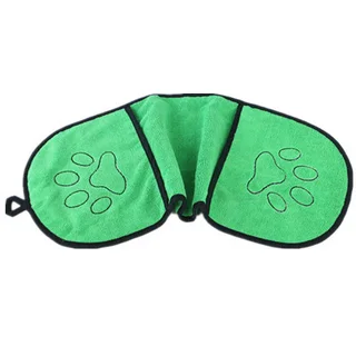 Superfine Fiber Thickened Water-absorbent Quick-drying Towel - Green