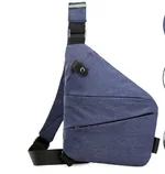 Men's Multifunctional Shoulder Bags Sports Chest Pack Bags - Blue