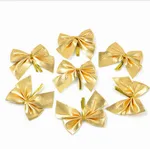Christmas ornament, christmas tree, bow pendant - Golden