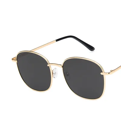 Metal round sunglasses Golden Grey - Shop at LoveMi