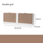 Double Grids Soap Storeage Box Wall Puch Free Drain Soap Holder - Double Grid
