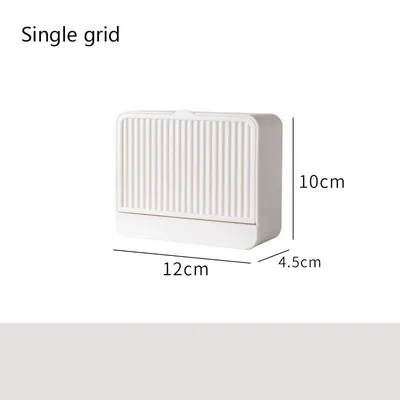 Double Grids Soap Storeage Box Wall Puch Free Drain Soap Holder Single Grid - Shop at LoveMi