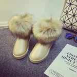 Winter warm cotton boots - Champagne-36