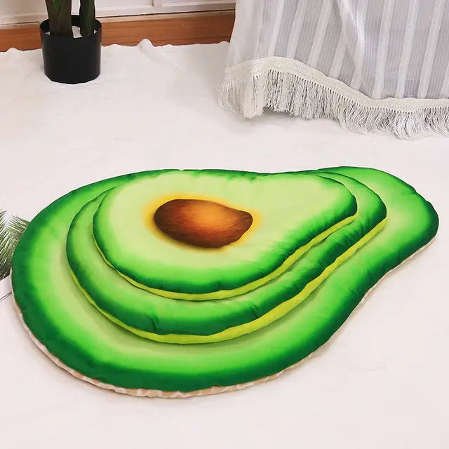 Simulation 3D Pizza Avocado Omelette Toast Pet Warm Blanket Mat Bed Soft Thicken Avocado Mat - Shop at LoveMi