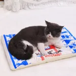 Simulation 3D Pizza Avocado Omelette Toast Pet Warm Blanket Mat Bed Soft Thicken - White Rabbit Blanket