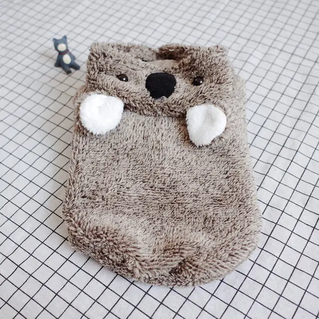 Stretch coral fleece dog clothes Coffee - Shop at LoveMi