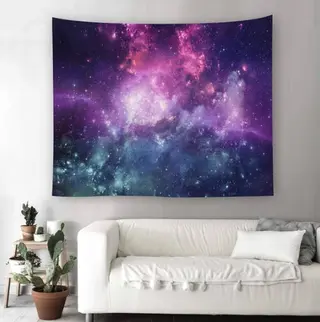 Blue Cosmos Tapestry - 150×130Cm