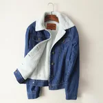 Lambswool Denim Coat - Lambswool Denim Coat Xl