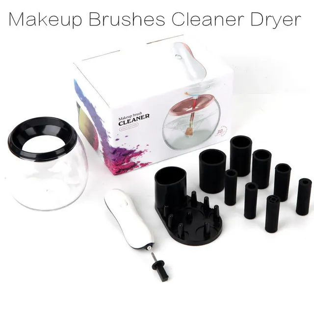 Makeup Brush Cleaner Cleans and Drier Deep Clean Machine 360 Degree Rotation Ensures Thorough Cleaning In Seconds White - Shop at LoveMi