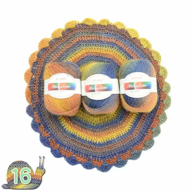 Rainbow ball of yarn - 16 Style