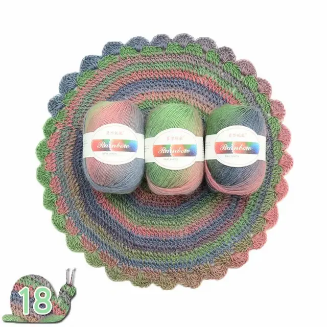 Rainbow ball of yarn - 18 Style