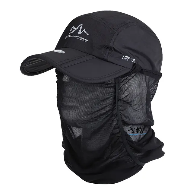 Folding quick-drying anti-UV sun hat - Black