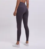 Stitched nine points fitness pants - Gray