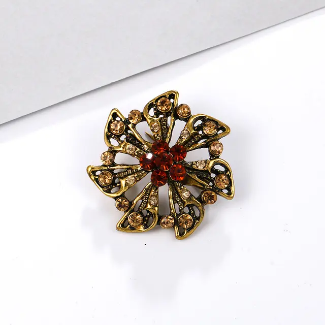 Alloy rhinestone small pin brooch costume - 10 Style