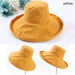 New velvet fisherman hat for women - Yellow