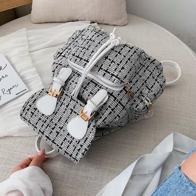 Korean Female Bag Girl Fashion Single Shoulder Backpack White - Shop at LoveMi