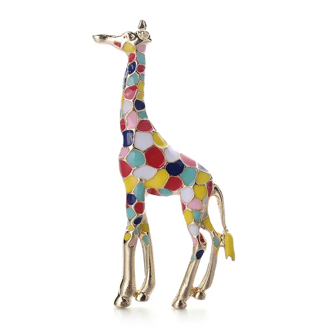 Giraffe brooch pin - Color