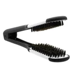 Hairdressing V-Shaped Splint Comb, Bristles, Hair Smoothing Comb - Black And White