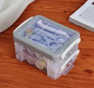Double Layer Sewing Kit - Light Gray