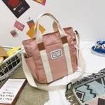 New harajuku one-shoulder casual canvas bag - Pink