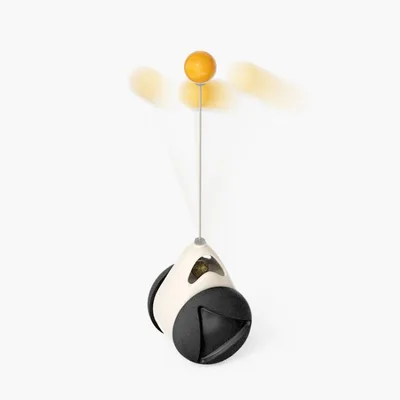 Cat Turntable Cat Windmill Toy Glowing Toy Balance Car Black - Shop at LoveMi
